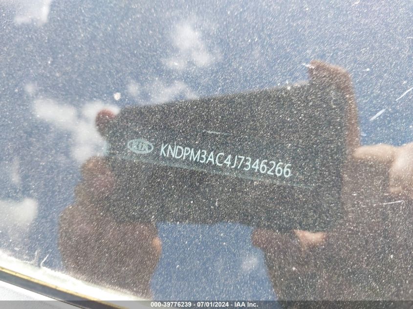 2018 Kia Sportage Lx VIN: KNDPM3AC4J7346266 Lot: 39776239