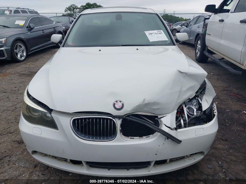 2007 BMW 530I VIN: WBANE73577CM47700 Lot: 39776345