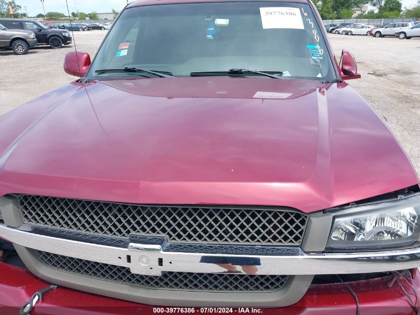 2004 Chevrolet Avalanche 1500 VIN: 3GNEK12T64G260022 Lot: 39776386