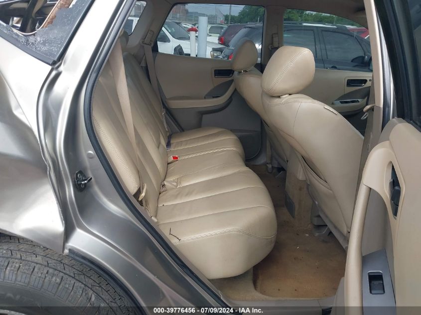 2004 Nissan Murano Sl/Se VIN: JN8AZ08T14W212566 Lot: 39776456