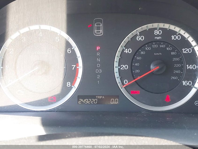 2009 Honda Accord 2.4 Lx VIN: 1HGCP26369A117791 Lot: 39776468