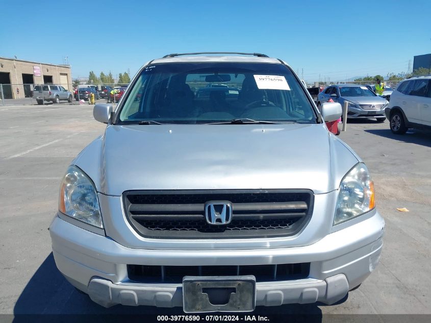 2005 Honda Pilot Ex VIN: 2HKYF18445H566736 Lot: 39776590