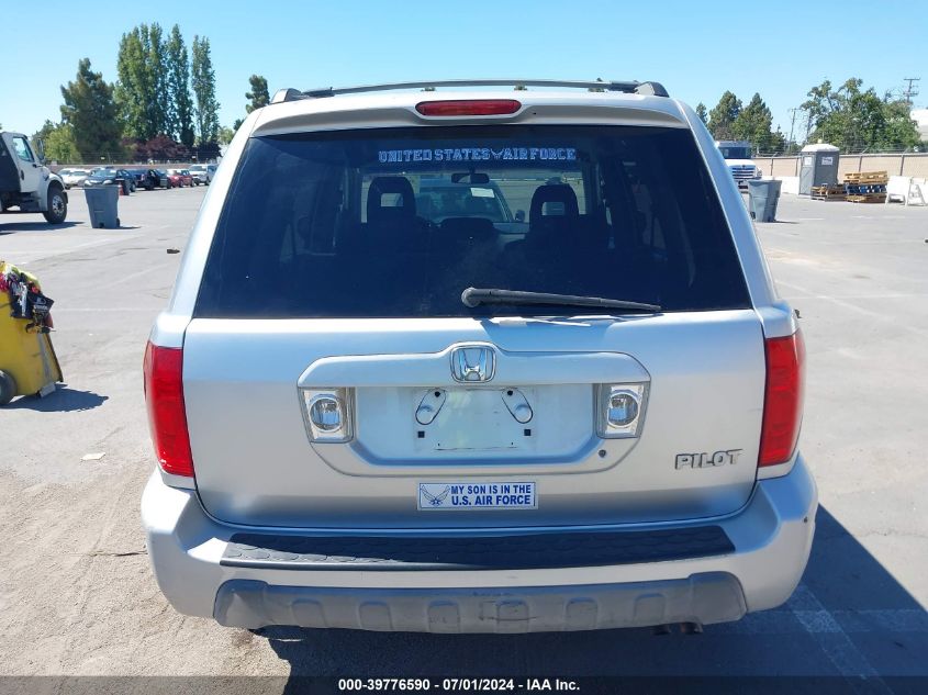 2005 Honda Pilot Ex VIN: 2HKYF18445H566736 Lot: 39776590