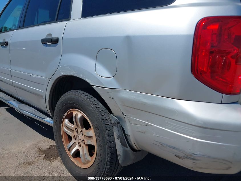 2005 Honda Pilot Ex VIN: 2HKYF18445H566736 Lot: 39776590