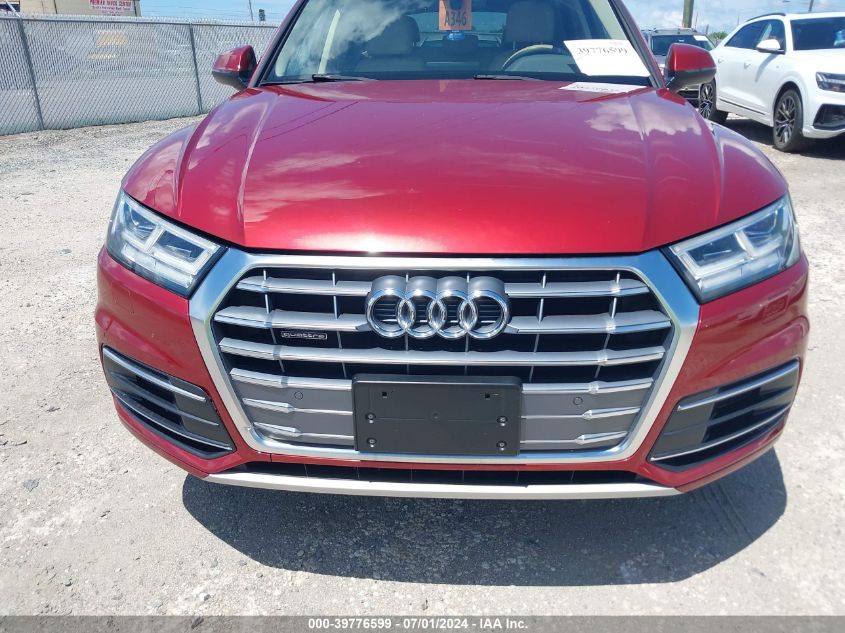 2018 Audi Q5 2.0T Premium/2.0T Tech Premium VIN: WA1BNAFY0J2156326 Lot: 39776599