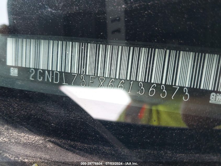 2006 Chevrolet Equinox Lt VIN: 2CNDL73F866136373 Lot: 39776604