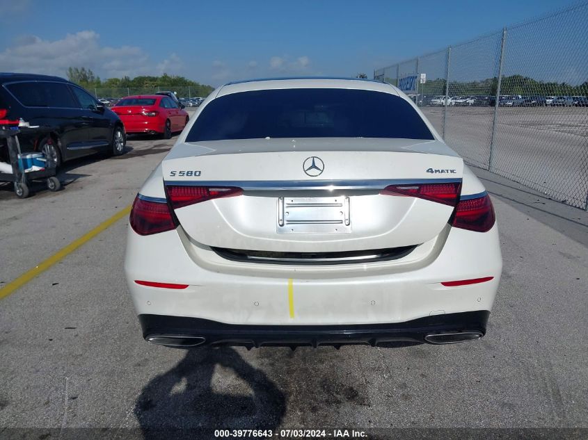 2021 Mercedes-Benz S 580 4Matic VIN: W1K6G7GB4MA059760 Lot: 39776643