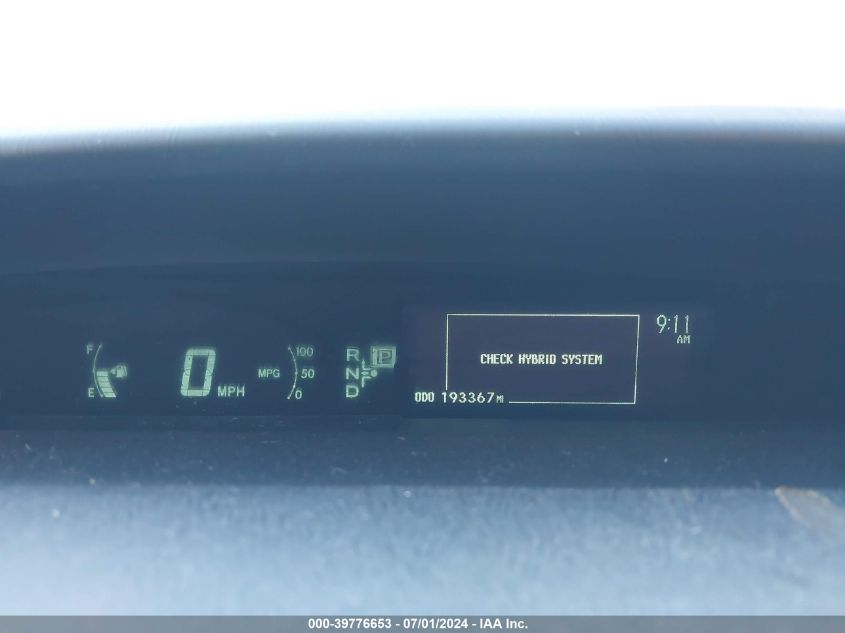 2010 Toyota Prius Ii VIN: JTDKN3DU7A0151069 Lot: 39776653