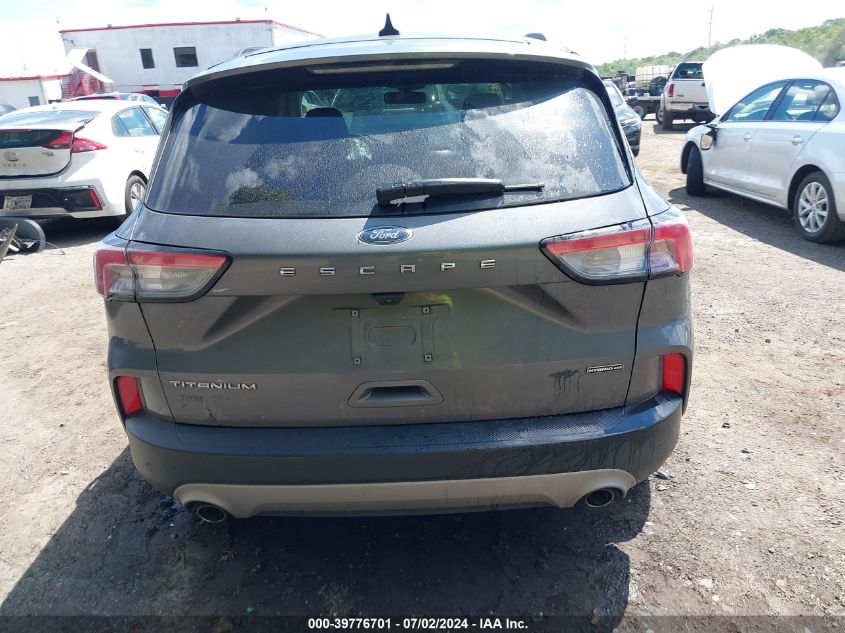 2022 Ford Escape Titanium Hybrid VIN: 1FMCU9DZ2NUA13973 Lot: 39776701