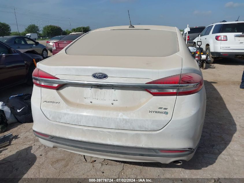 2018 Ford Fusion Hybrid Se VIN: 3FA6P0LU2JR129188 Lot: 39776724