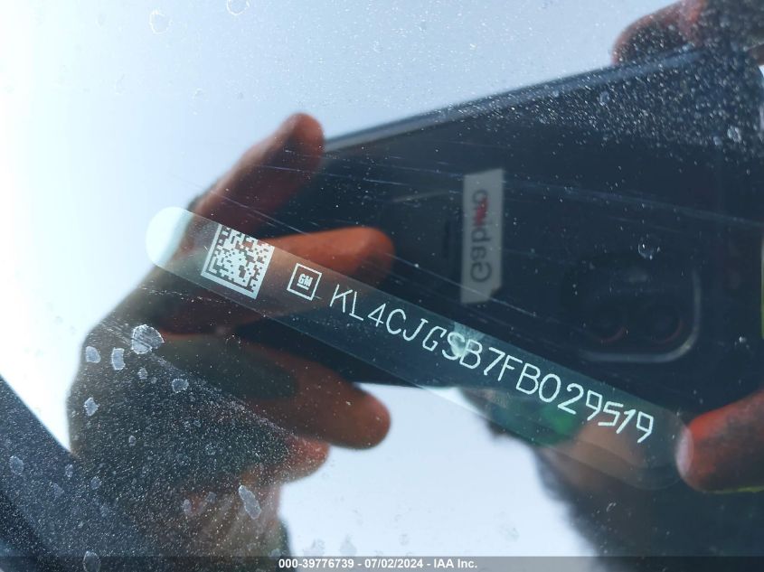 2015 Buick Encore VIN: KL4CJGSB7FB029519 Lot: 39776739