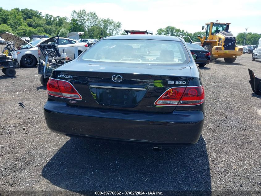 2005 Lexus Es 330 VIN: JTHBA30G055072510 Lot: 39776862
