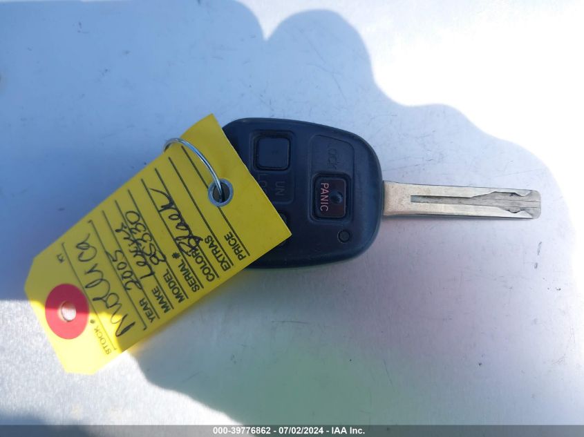 2005 Lexus Es 330 VIN: JTHBA30G055072510 Lot: 39776862