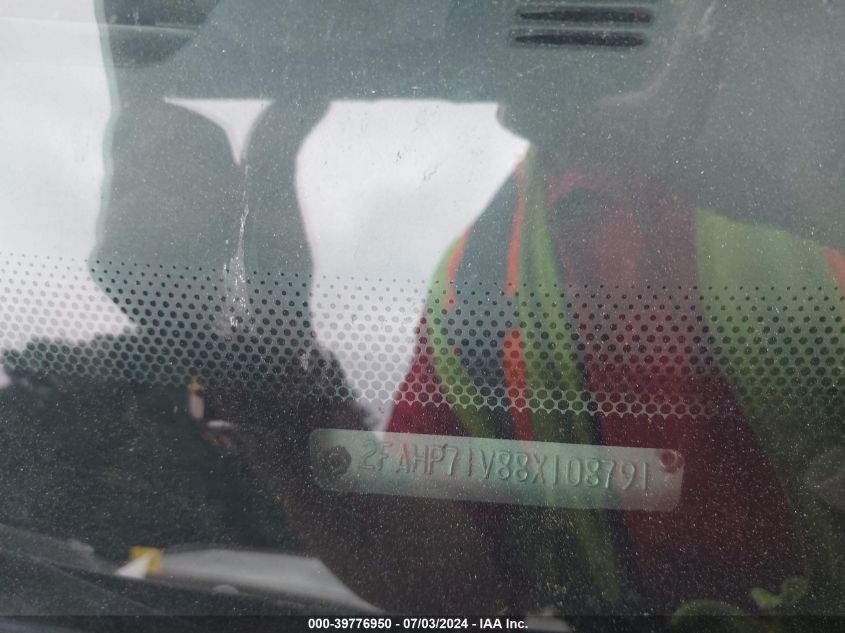 2008 Ford Crown Victoria Police/Police Interceptor VIN: 2FAHP71V88X108791 Lot: 39776950