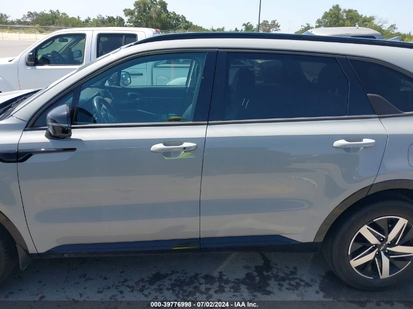 2022 Kia Sorento Ex VIN: 5XYRH4LF2NG143041 Lot: 39776998