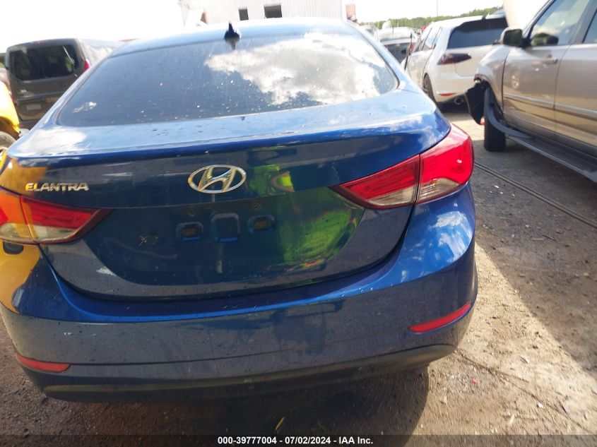 5NPDH4AE4GH785258 2016 Hyundai Elantra Se