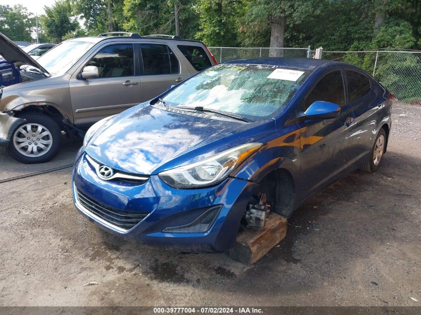 5NPDH4AE4GH785258 2016 Hyundai Elantra Se