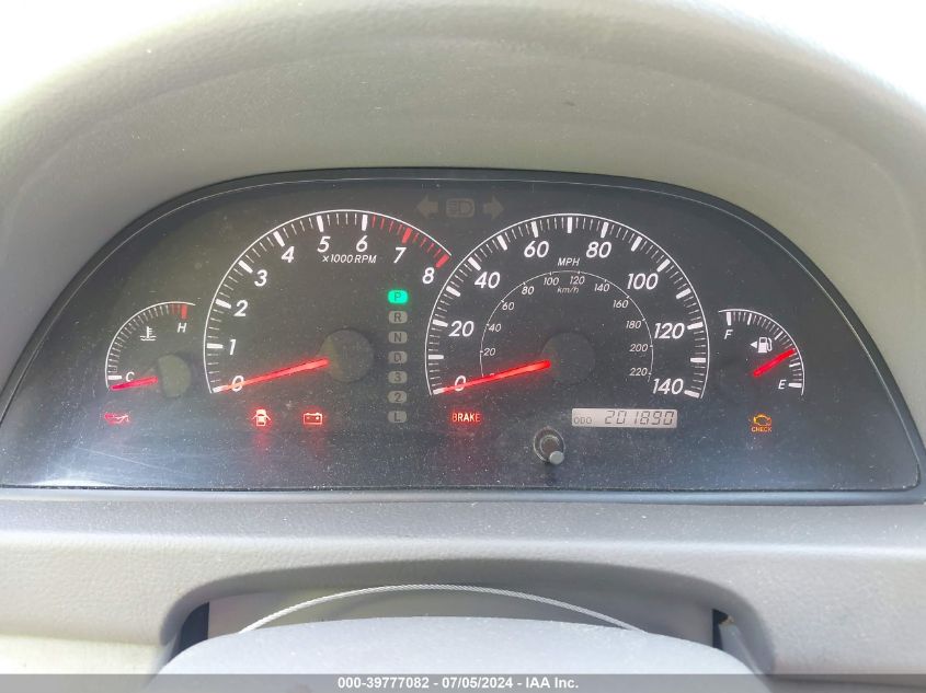 2005 Toyota Camry Le VIN: JTDBE32KX53026038 Lot: 39777082