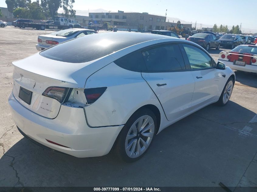 2022 Tesla Model 3 Long Range Dual Motor All-Wheel Drive VIN: 5YJ3E1EBXNF128981 Lot: 39777099