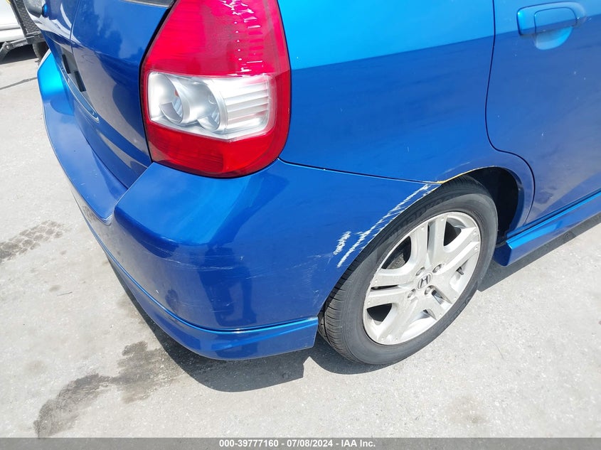 2007 Honda Fit Sport VIN: JHMGD38607S064081 Lot: 39777160