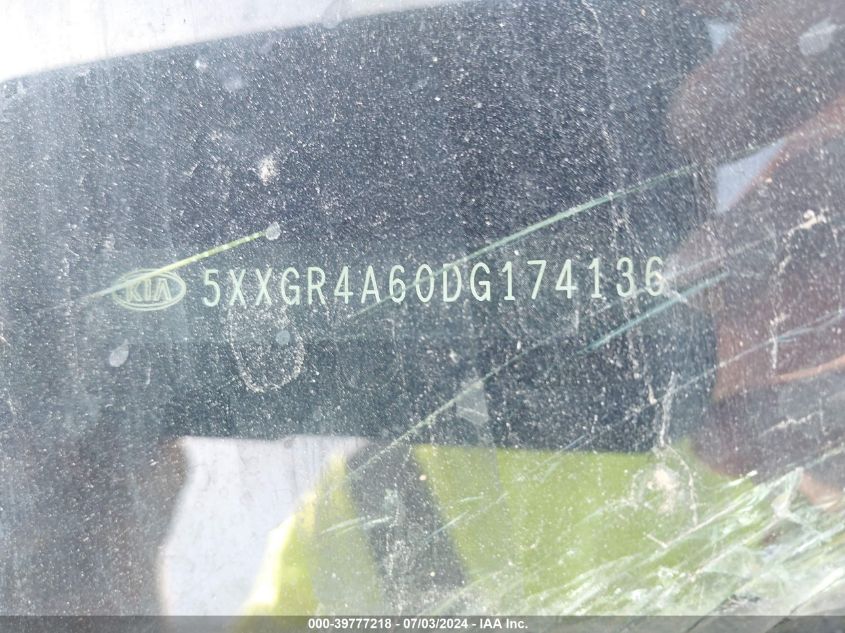 2013 Kia Optima Sx VIN: 5XXGR4A60DG174136 Lot: 39777218