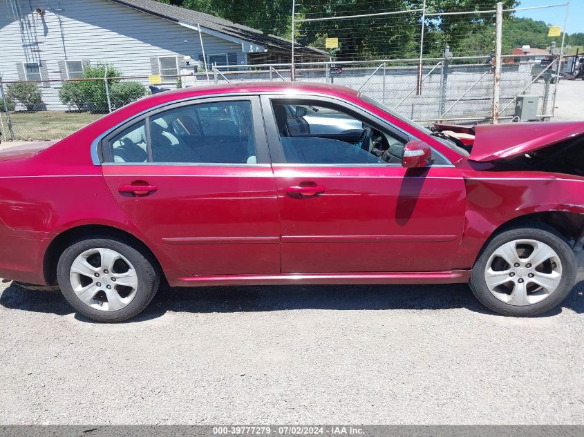 2009 Kia Optima Lx VIN: KNAGE228X95326111 Lot: 39777279