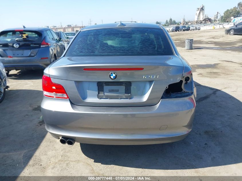 2012 BMW 128I VIN: WBAUP9C53CVL91013 Lot: 39777448