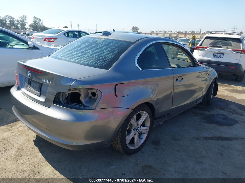 2012 BMW 128I VIN: WBAUP9C53CVL91013 Lot: 39777448