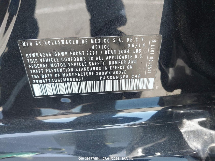 2015 VOLKSWAGEN GOLF GTI 2.0T S 4-DOOR - 3VW4T7AU6FM008691