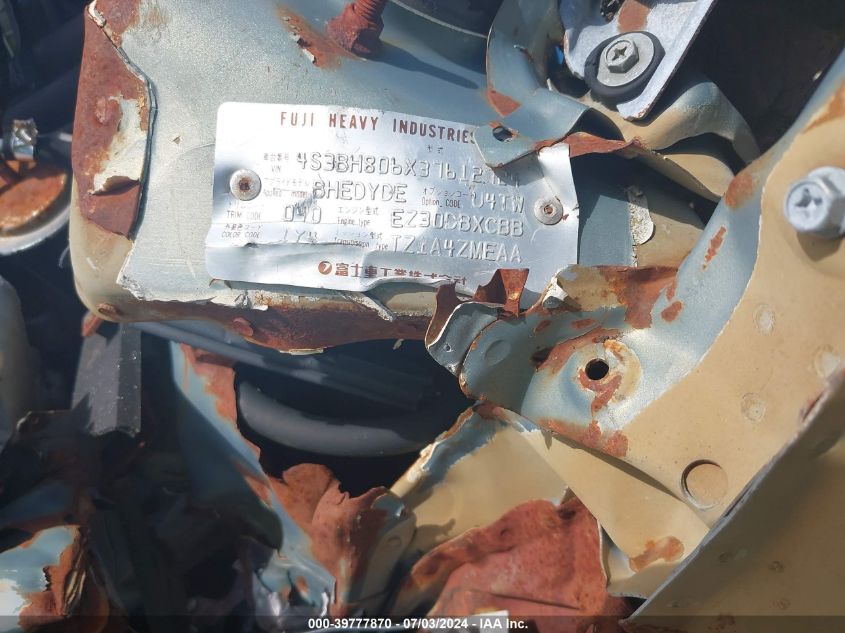 2003 Subaru Legacy Outback H6 3.0 Ll Bean VIN: 4S3BH806X37612724 Lot: 39777870