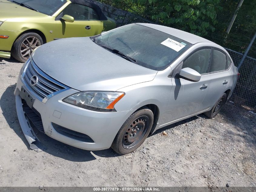 2013 Nissan Sentra Sv VIN: 3N1AB7AP2DL649457 Lot: 39777879