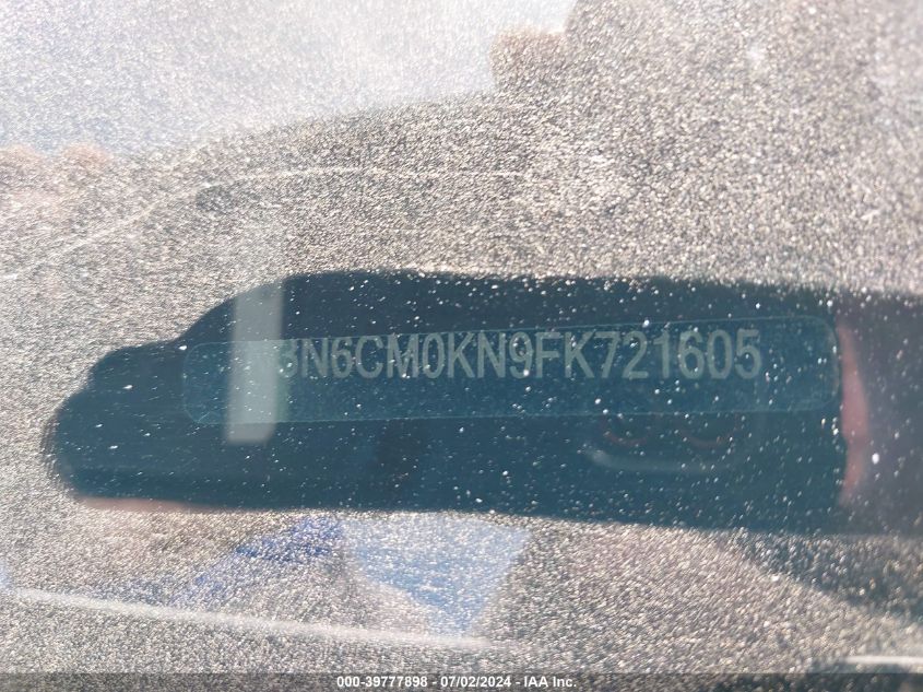 2015 Nissan Nv200 S/Sv VIN: 3N6CM0KN9FK721605 Lot: 39777898
