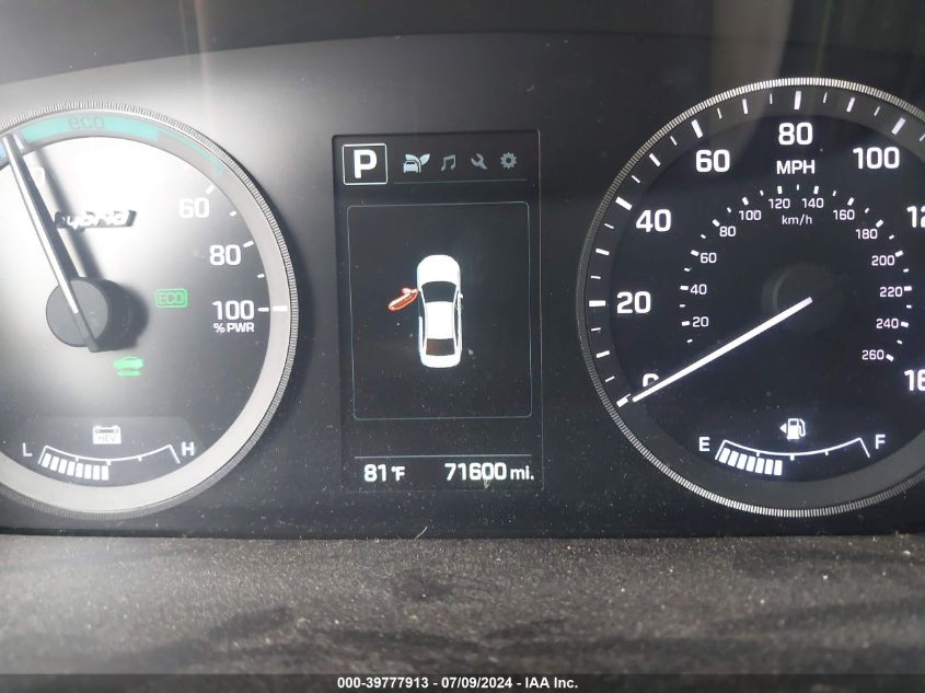 2016 Hyundai Sonata Hybrid Se VIN: KMHE24L13GA016172 Lot: 39777913