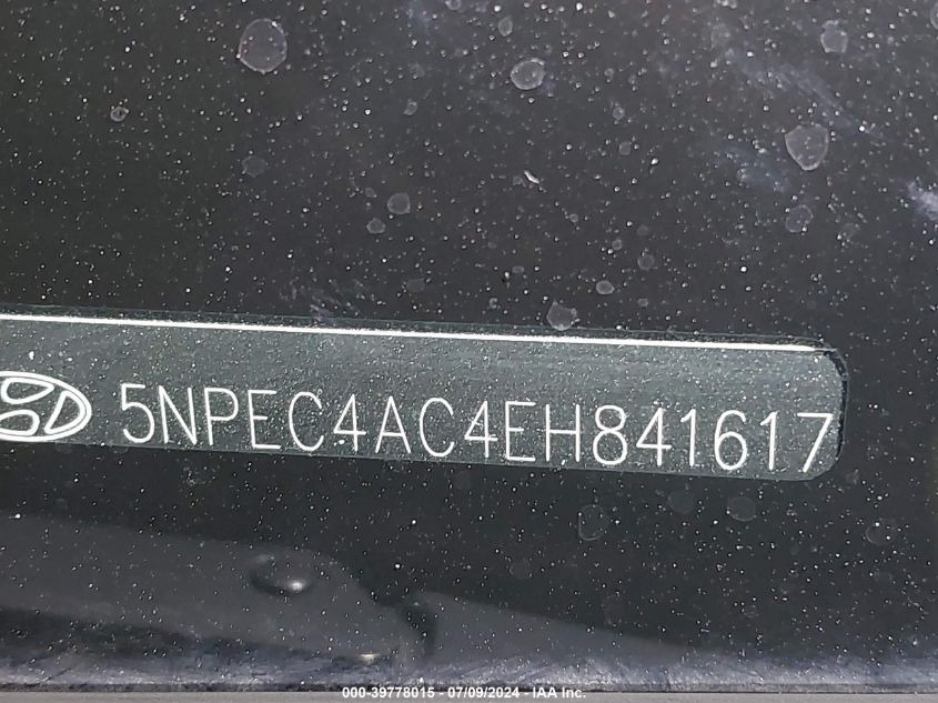 5NPEC4AC4EH841617 2014 Hyundai Sonata Limited