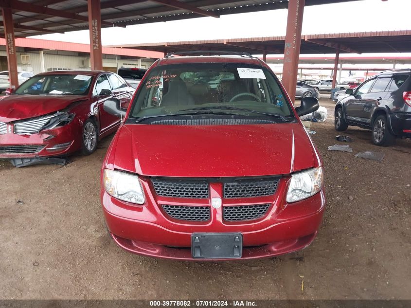 2003 Dodge Grand Caravan Se VIN: 1D4GP24363B260943 Lot: 39778082