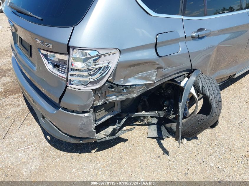 2016 BMW X3 xDrive28I VIN: 5UXWX9C54G0D67867 Lot: 39778119