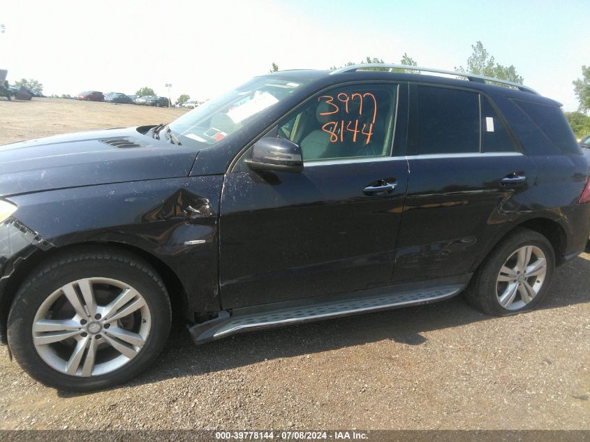 2012 Mercedes-Benz Ml 350 4Matic VIN: 4JGDA5HB7CA033556 Lot: 39778144