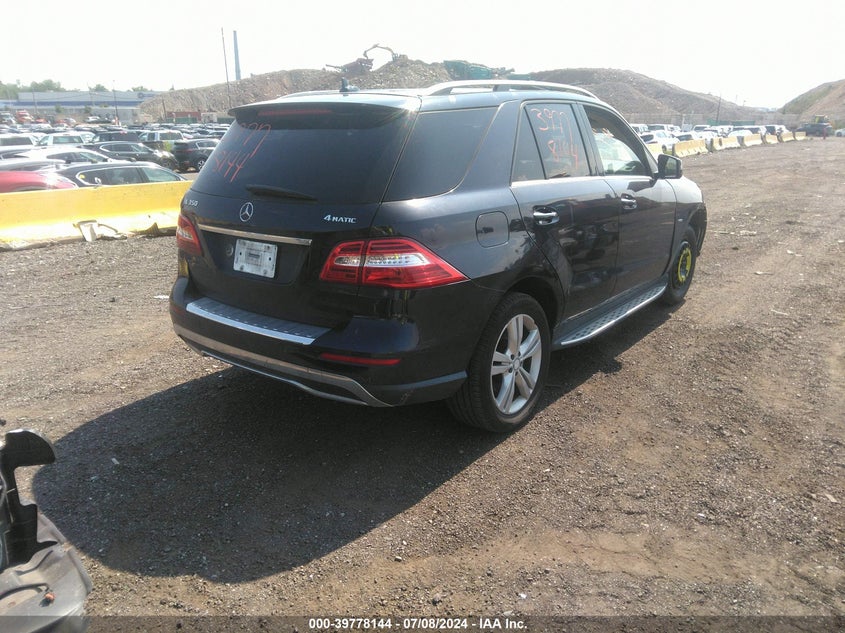 2012 Mercedes-Benz Ml 350 4Matic VIN: 4JGDA5HB7CA033556 Lot: 39778144
