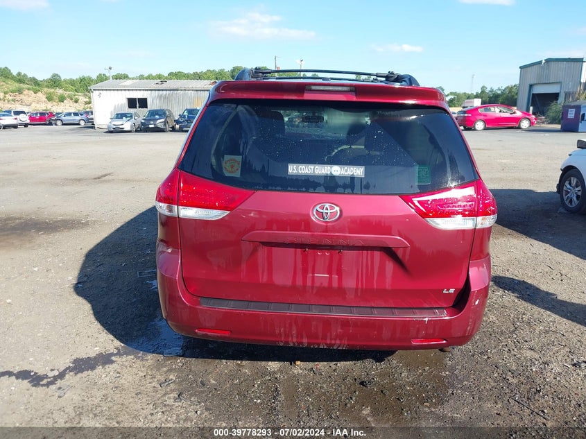 2012 Toyota Sienna Le V6 8 Passenger VIN: 5TDKK3DC3CS241481 Lot: 39778293