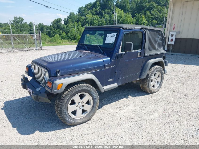 2002 Jeep Wrangler X VIN: 1J4FA39S72P770116 Lot: 39778345