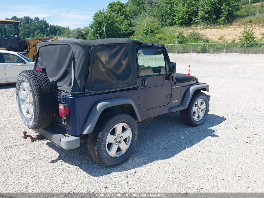 2002 Jeep Wrangler X VIN: 1J4FA39S72P770116 Lot: 39778345