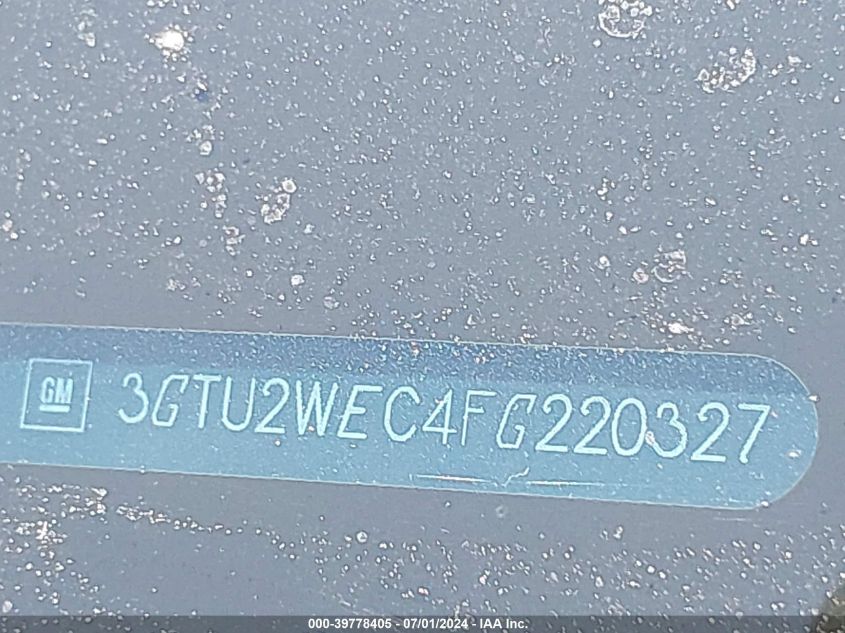 2015 GMC Sierra 1500 Denali VIN: 3GTU2WEC4FG220327 Lot: 39778405