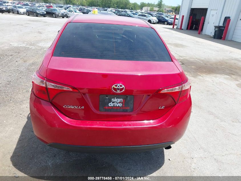 2018 Toyota Corolla Le VIN: 2T1BURHE0JC102813 Lot: 39778458