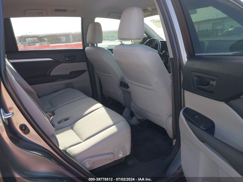 2017 Toyota Highlander Le VIN: 5TDZZRFH2HS227441 Lot: 39778512