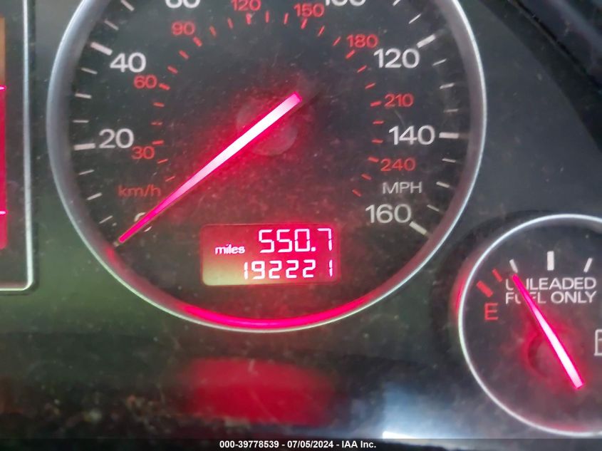 2004 Audi A4 1.8T Quattro VIN: WAULC68E94A120139 Lot: 39778539