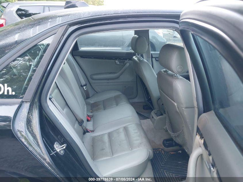 2004 Audi A4 1.8T Quattro VIN: WAULC68E94A120139 Lot: 39778539