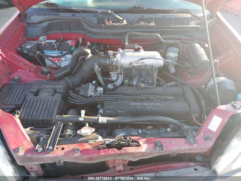 1998 Honda Cr-V Lx VIN: JHLRD1840WC047564 Lot: 39778633