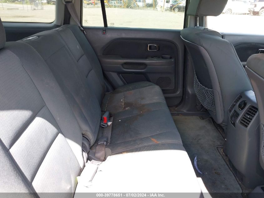 2006 Honda Pilot Lx VIN: 5FNYF18136B015316 Lot: 39778651