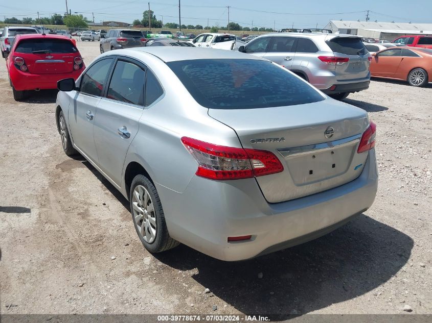 2014 Nissan Sentra S VIN: 3N1AB7AP0EL681633 Lot: 39778674