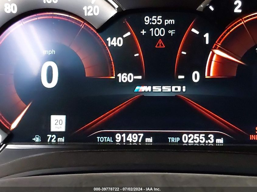 2018 BMW M550I xDrive VIN: WBAJB9C56JB286448 Lot: 39778722